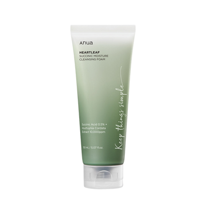 [Anua] HEARTLEAF SUCCINIC MOISTURE CLEANSING FOAM