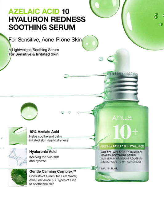 [Anua] - Azelaic Acid 10 Hyaluron Redness Soothing Serum 30ml