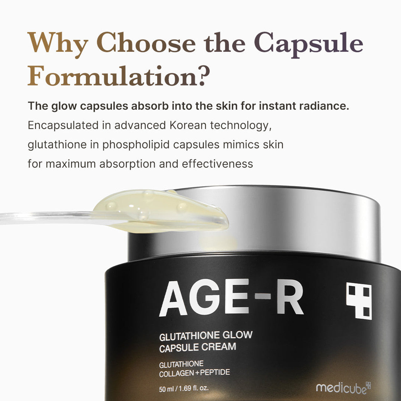 [Medicube] Age-R Glutathione Glow Capsule Cream 50ml