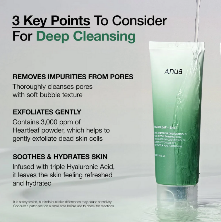 [Anua] Heartleaf Quercetinol Pore Deep Cleansing Foam Mini 25ml