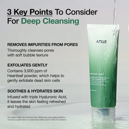 [Anua] Heartleaf Quercetinol Pore Deep Cleansing Foam Mini 25ml
