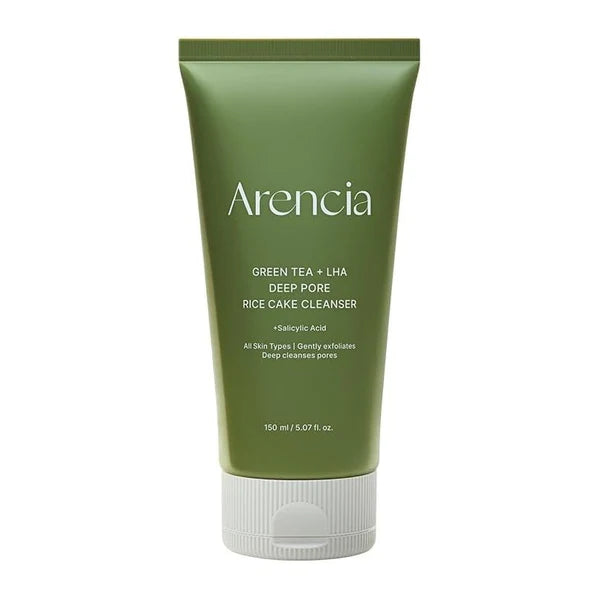 [Arencia] Green Tea + LHA Deep Pore Rice Cake Cleanser 150ml
