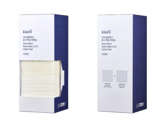 [Klairs] Toner Mate 2 in 1 Cotton Pad (120ea)