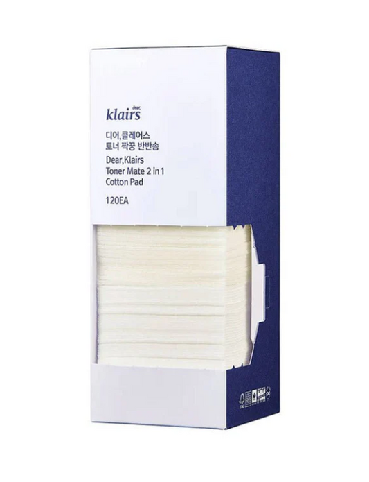 [Klairs] Toner Mate 2 in 1 Cotton Pad (120ea)
