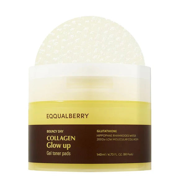 [Eqqualberry] Collagen Glow Up Gel Toner Pads (60 sheets)