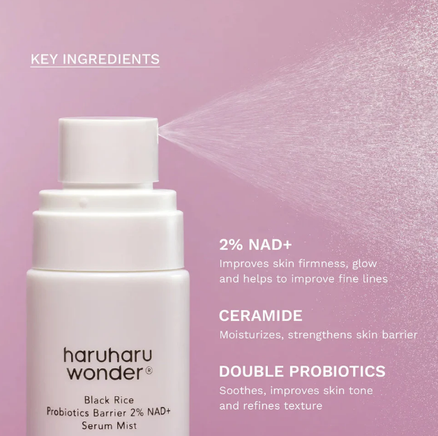 [haruharuwonder] Black Rice Probiotics Barrier 2% NAD+ Serum Mist 80ml