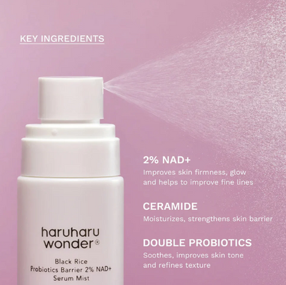 [haruharuwonder] Black Rice Probiotics Barrier 2% NAD+ Serum Mist 80ml