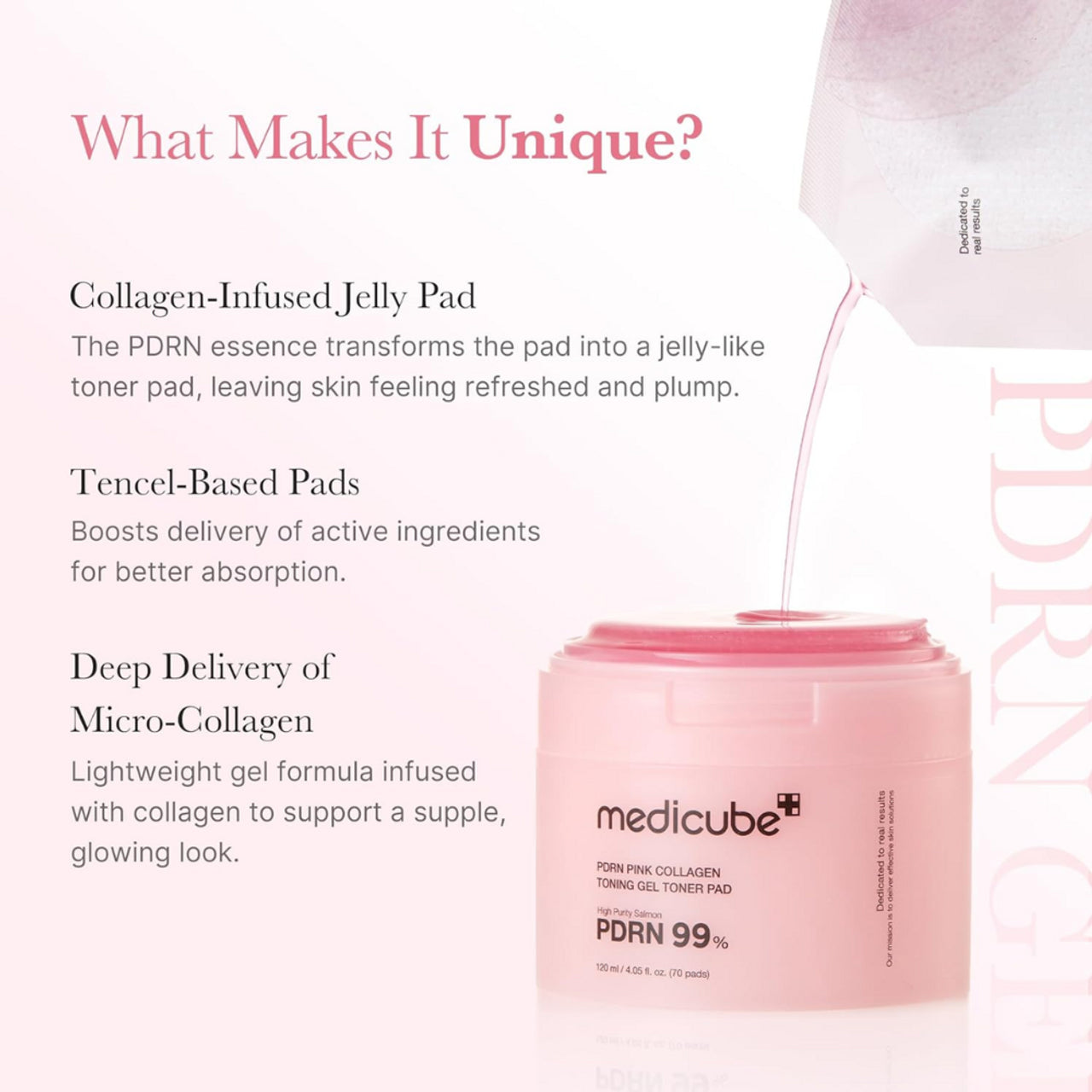 [Medicube] PDRN Pink Collagen Toning Gel Toner Pad (70 Pads)