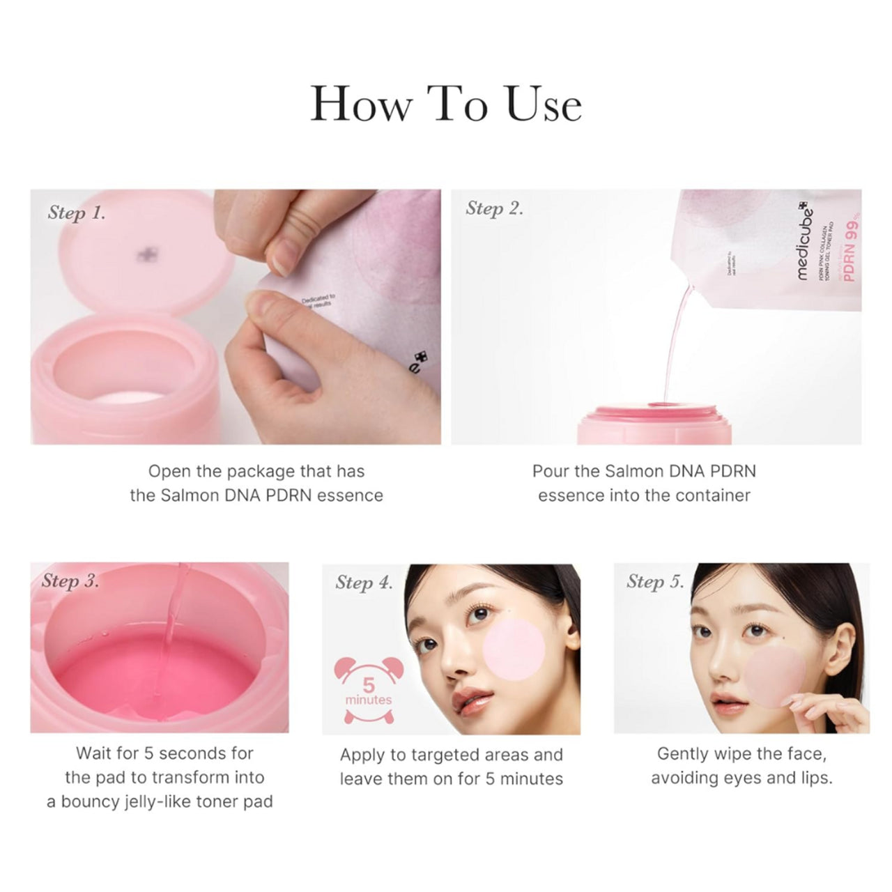 [Medicube] PDRN Pink Collagen Toning Gel Toner Pad (70 Pads)