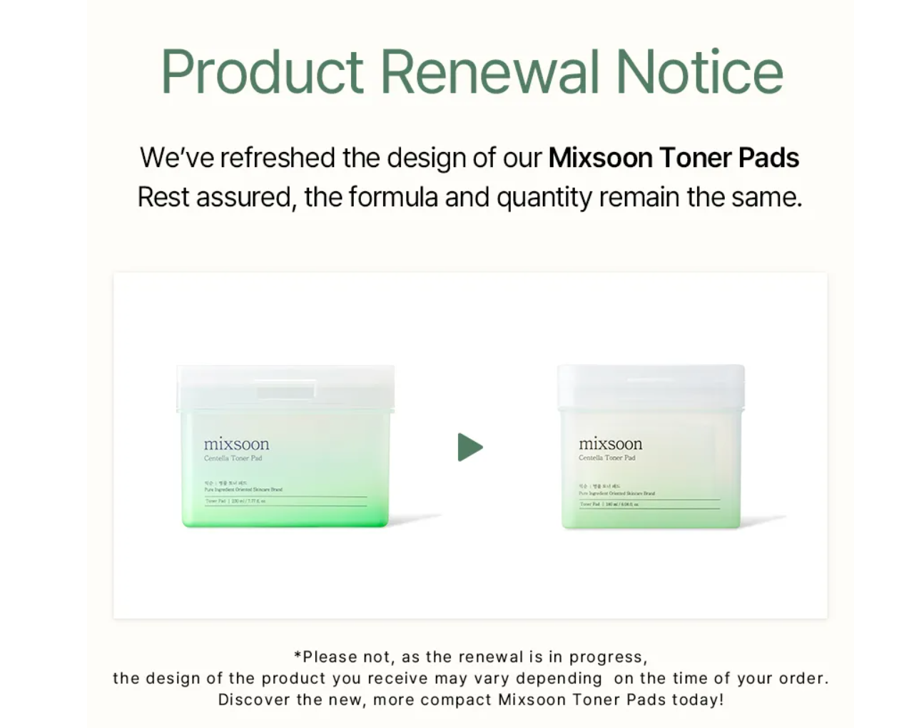 [Mixsoon] Centella Toner Pad (120 Pads) 230ml