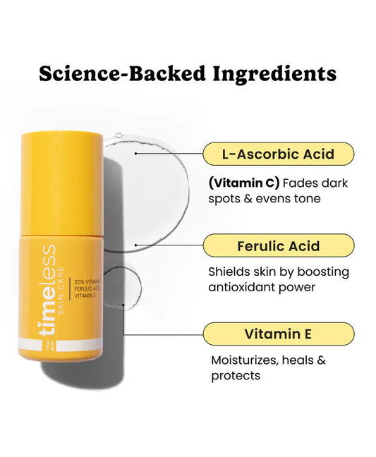 [Timeless] 20% Vitamin C + E Ferulic Acid Serum 1oz (30ml)