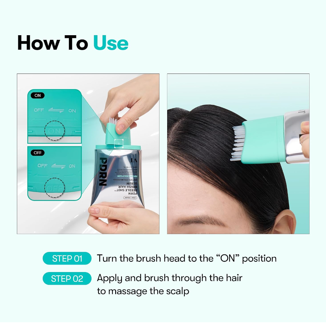 [VT Cosmetics] PDRN Reedle Shot Brush Hair Serum 100ml