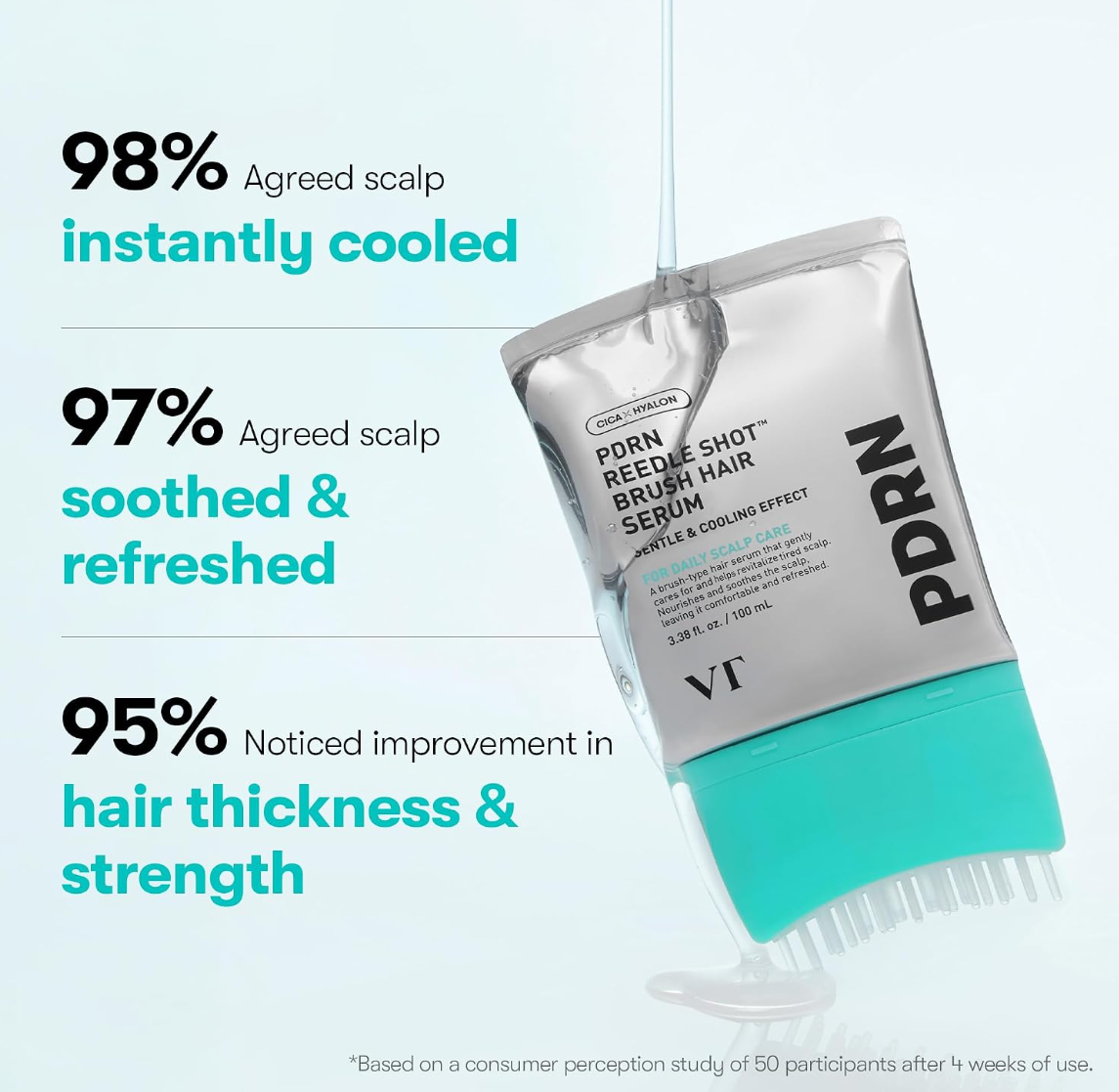 [VT Cosmetics] PDRN Reedle Shot Brush Hair Serum 100ml